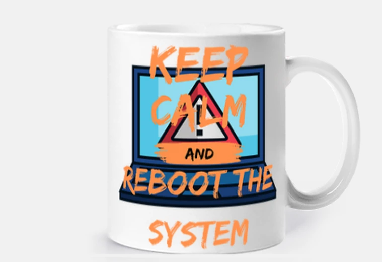Tazza keep la calma e boo il system