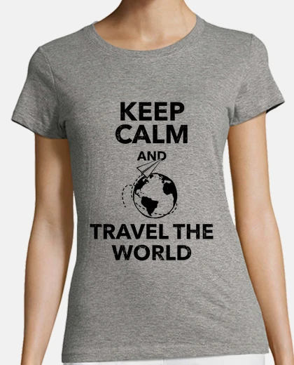T-shirt keep la calma e travel il world