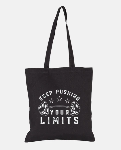 Bag Keep Pushing Your Limits Gym Quote