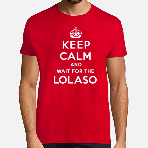 keep calm and  tee shirt  blanche lolaso