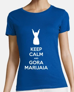 KEEP CALM and GORA MARIJAIA (azul para neska)