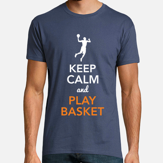 keep calm and play basket (hombre)