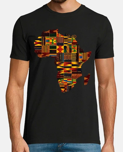 Camiseta kente tradicional cultura negra african