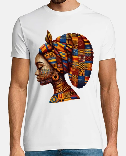 Camiseta kente tradicional cultura negra african