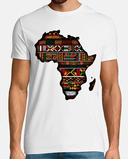 Camiseta kente tradicional cultura negra african