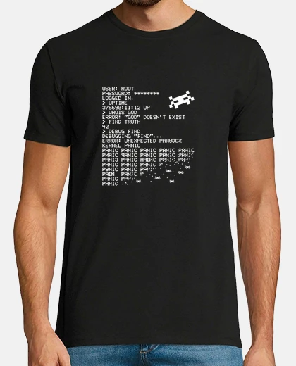 T-shirt kernel panic! (bianco)