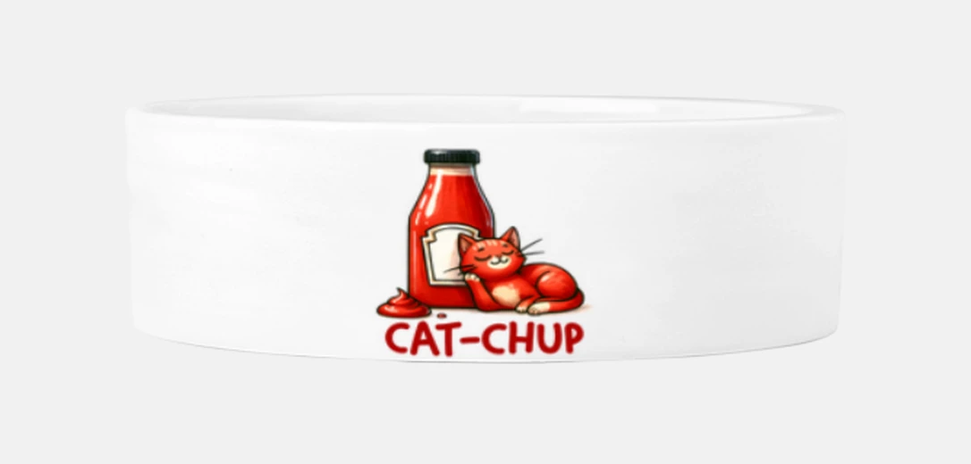 Mascotas ketchup jeu de mots chat