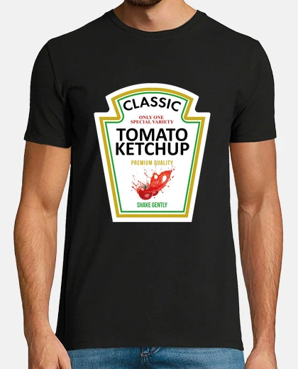 Tee-shirt ketchup rouge moutarde pour déguisement