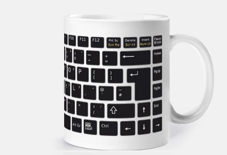 Cup Keyboard computer