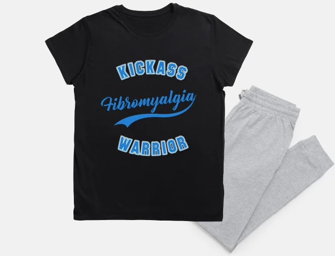 Pyjama kickass fibromyalgia warrior