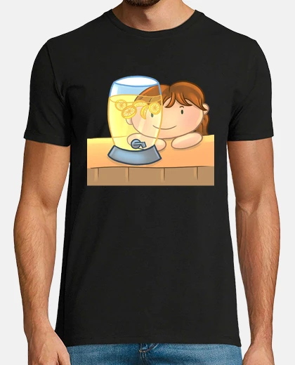 Camiseta Kid Looking Through Lemonade