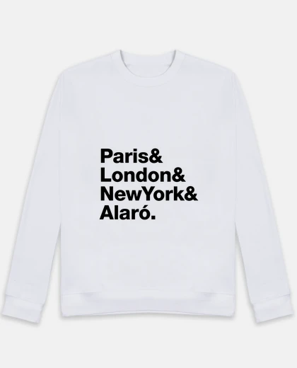 Hoodie kids paris, london, ny, alaro - sweatshirt, man, long sleeve, white, premium quality