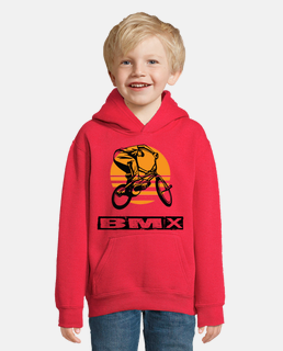 kids hoodie, red, bmx
