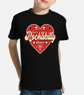 kids t-shirt heart rock and roll music rockabilly style tattoo rock n roll rocker