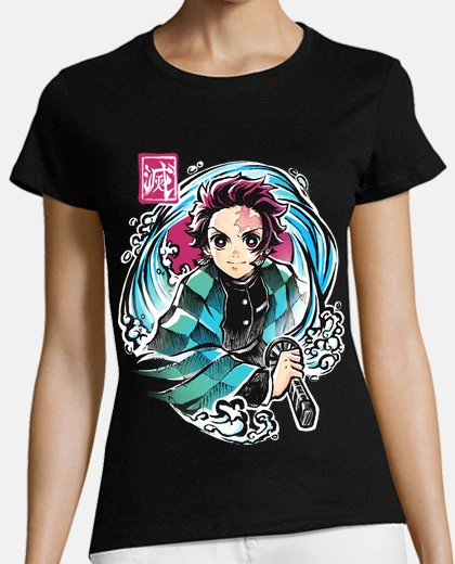 T-shirt kimetsu no yaiba - tanjiro sword w