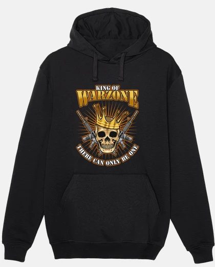 Hoodie king of warzone combat zone gamer video games war survival
