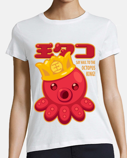 king octopus girl t-shirt bicolor
