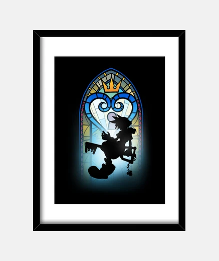 Framed kingdom hearts - sora - window heart