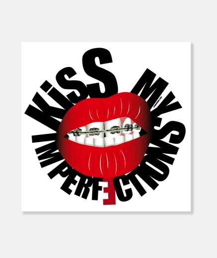 Wall kiss my imperfections canvas