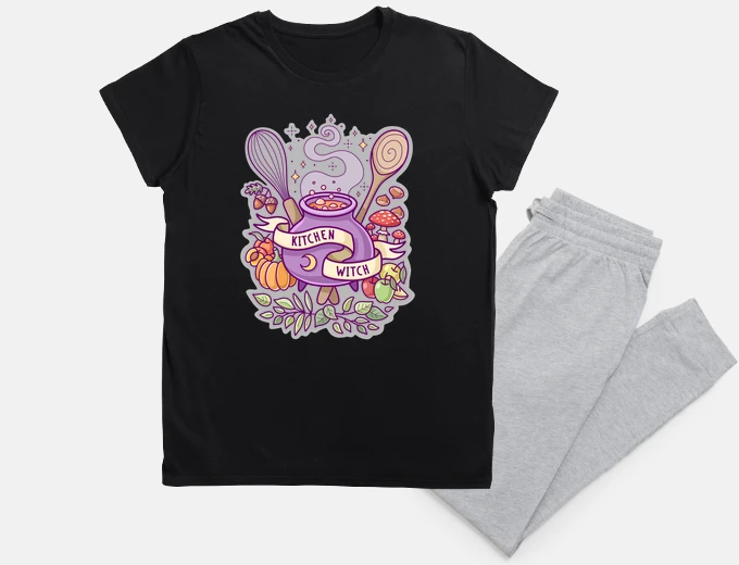 Pyjama kitchen witch