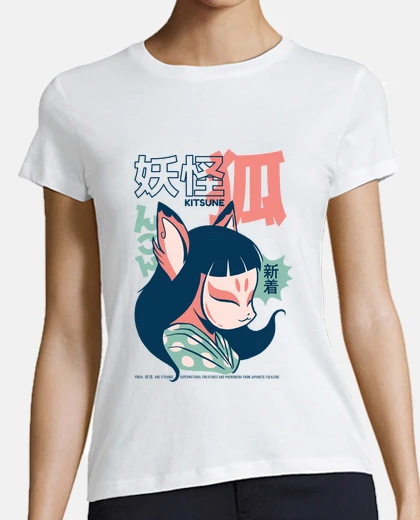 Tee-shirt kitsune japonais yokai