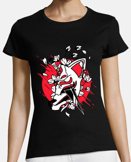 T-shirt kitsune shinobi kunai