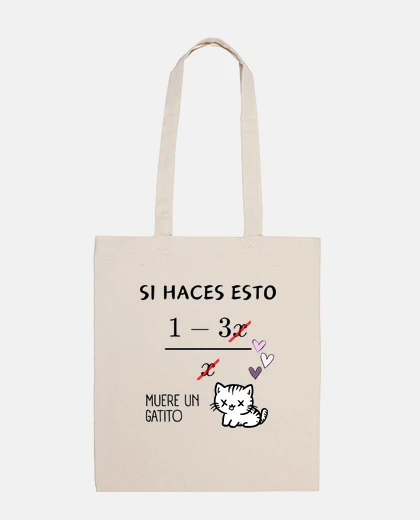Bag kitten math humor bag - math error