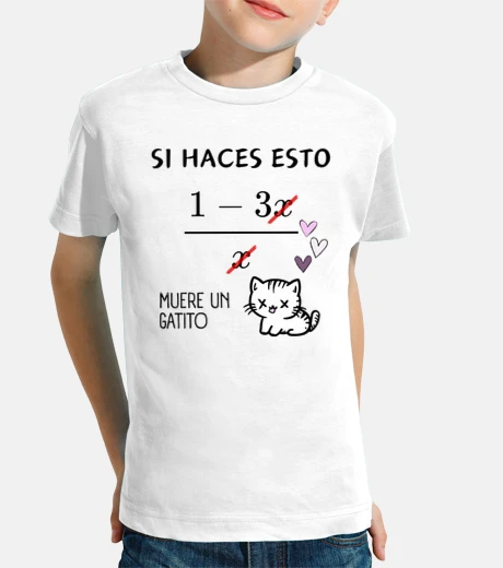 Kids kitty math humor t-shirt - math mistake
