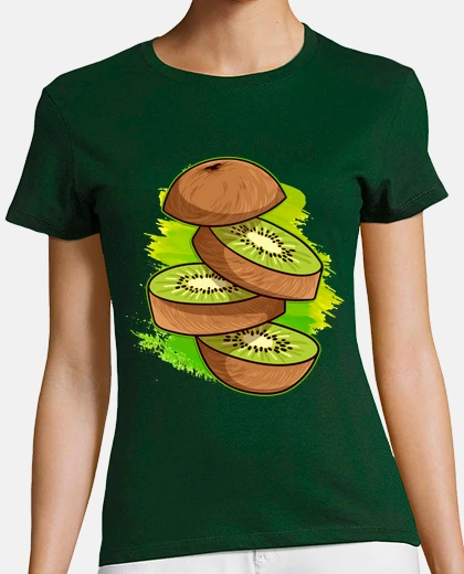 Tee-shirt kiwi tranches fruit humour drôle nourriture