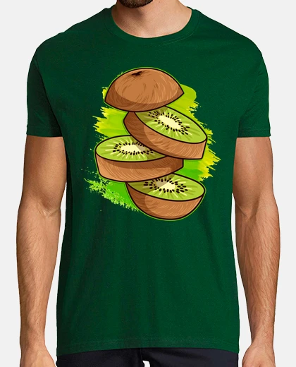 Tee-shirt kiwi tranches fruit humour drôle nourriture