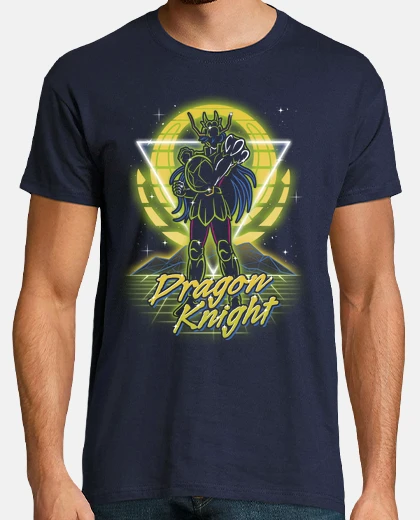 Tee-shirt knight dragon rétro