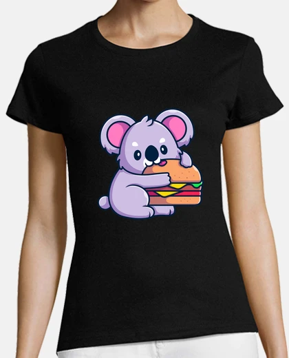 Tee-shirt koala avec un burger