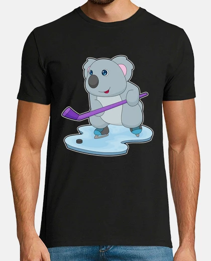 T-shirt koala hockey su ghiaccio bastone da hoc