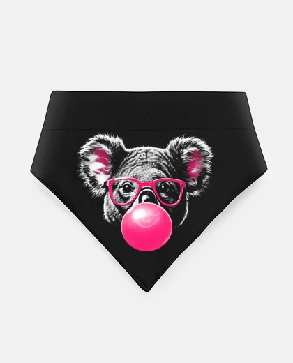 Mascotas koala pink glasses bubble chewing gum