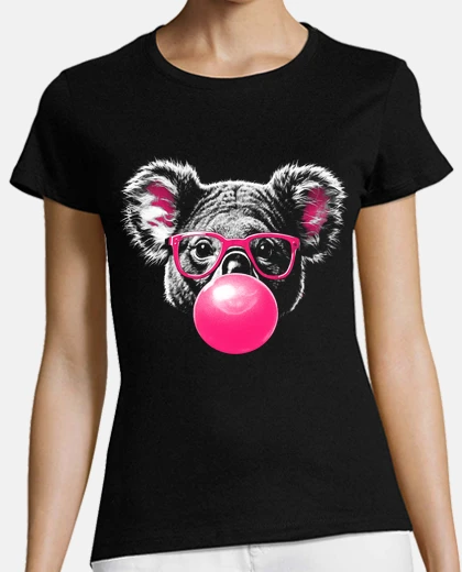 Playera koala rosa gafas burbuja chicle payaso