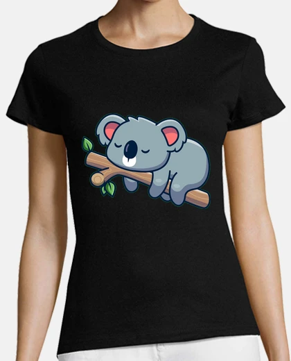 T-shirt koala su un ramo