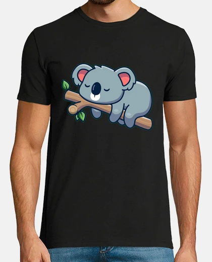 T-shirt koala su un ramo
