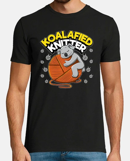 T-shirt Koalafied Knitter  Koala Bear Knitting