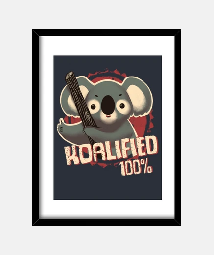 Framed koalified seal - cute koala - funny pun