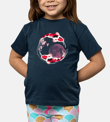 Kids koi fish japan sakura flowers