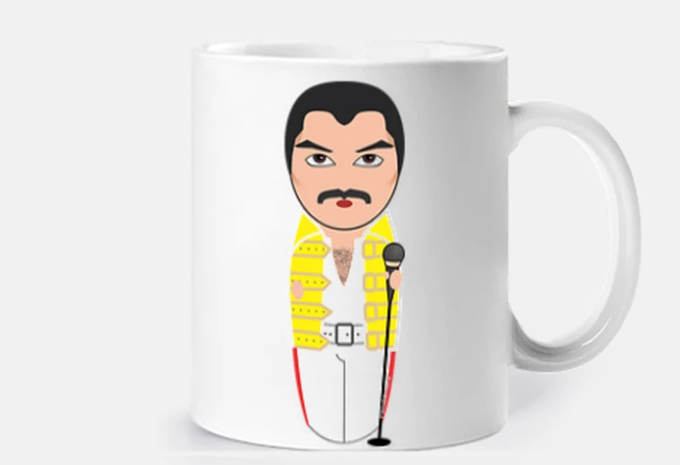 Taza Kokeshi Freddie Mercury de Queen