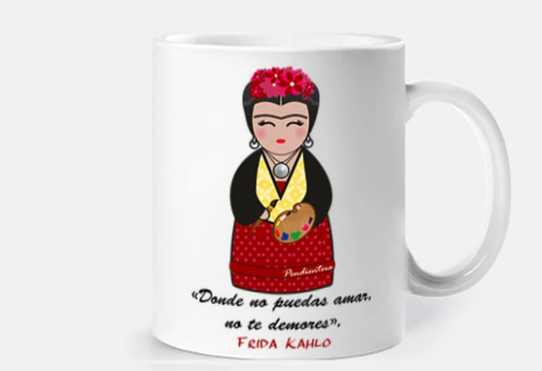 Taza Kokeshi Frida con frase