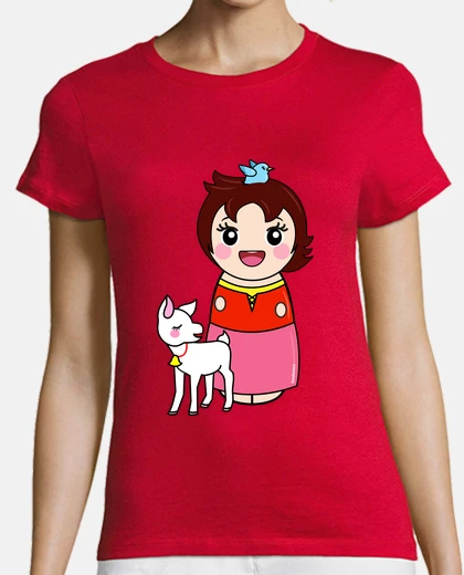 Playera Kokeshi Heidi con Copo de Nieve y Pichi