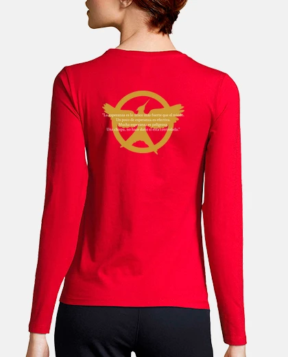 Camiseta Kokeshi Katniss con sinsajo (espalda)