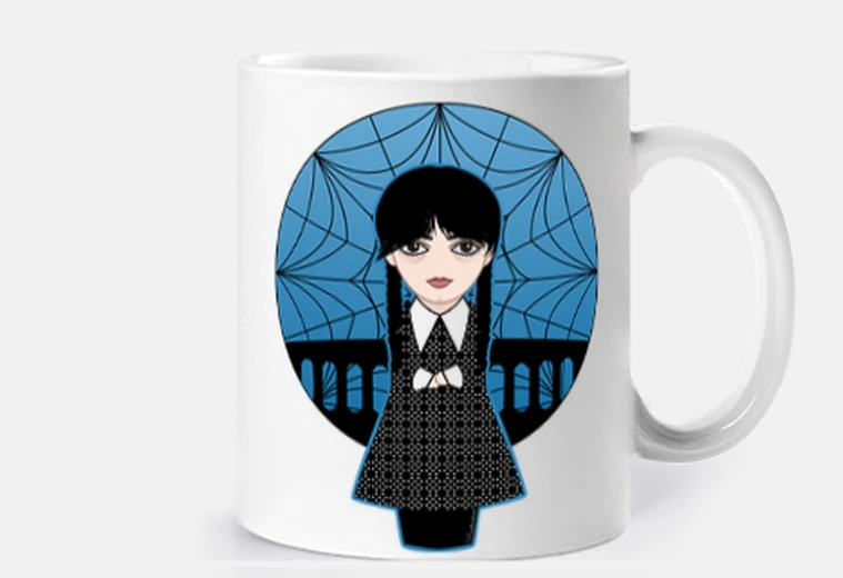 Tazza kokeshi mercoledì les addams