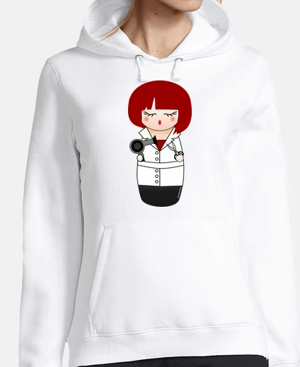 Hoodie kokeshi redhead hairdresser