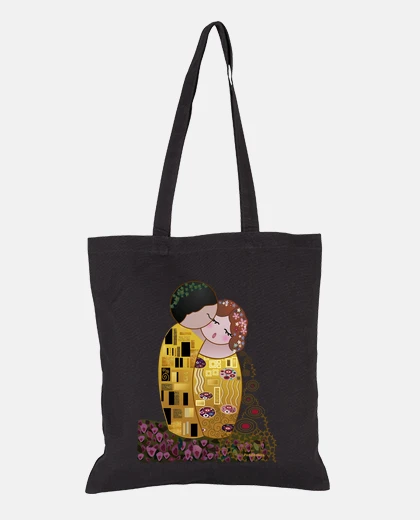 Bag kokeshi the kiss klimt style