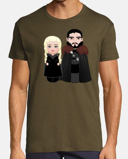 Tee-shirt kokeshis daenerys et jon snow