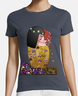 kokeshis lesbian kiss klimt style