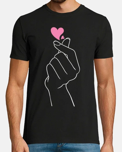 Playera korean fingers sign